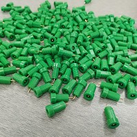 DIN42802 Jacks, panel mount, 1.5mm shrouded male, rounded top